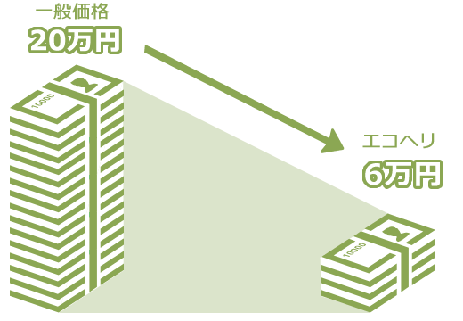 エコヘリ価格と一般価格の違い